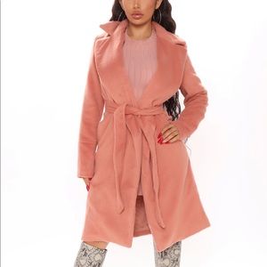 Fashion Nova Wool Trench Belt Coat